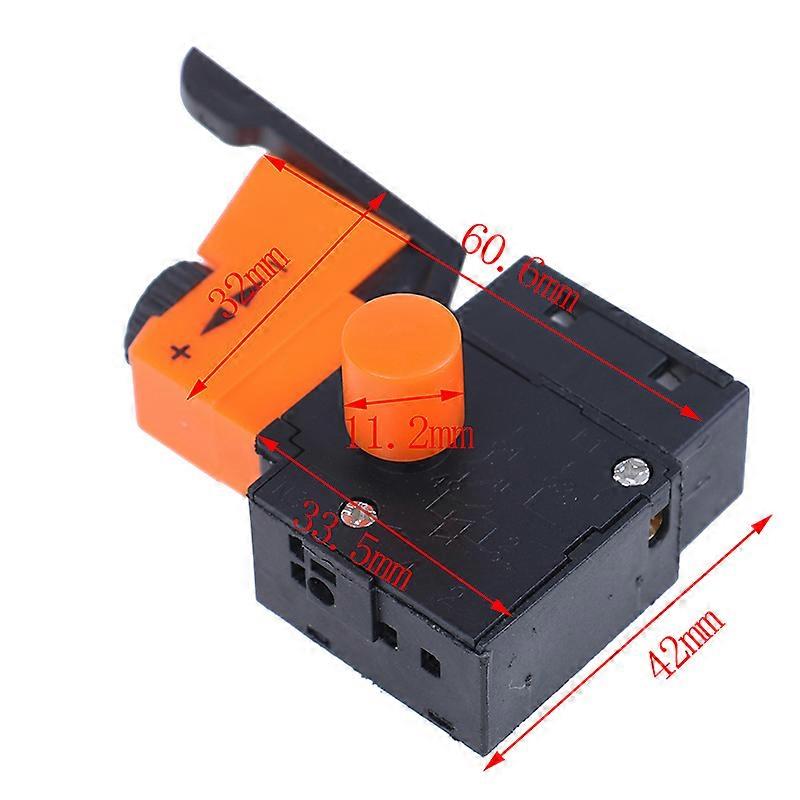 FA2/61BEK Lock On Power Electric Hand Drill Speed Control Trigger Switch 220v6a