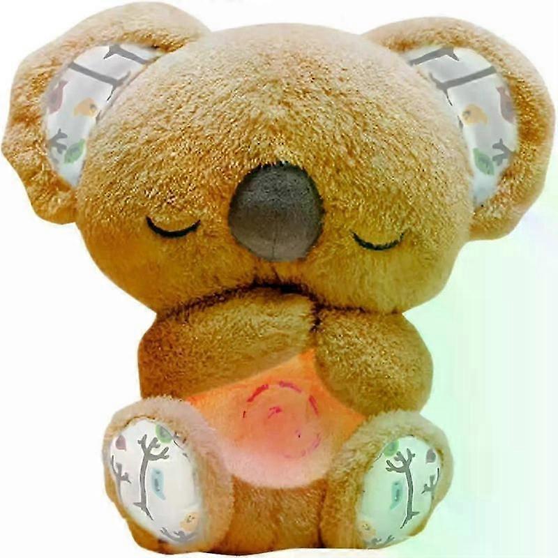 Brinquedo de conforto para a hora de dormir com pelúcia de coala e características calmantes.