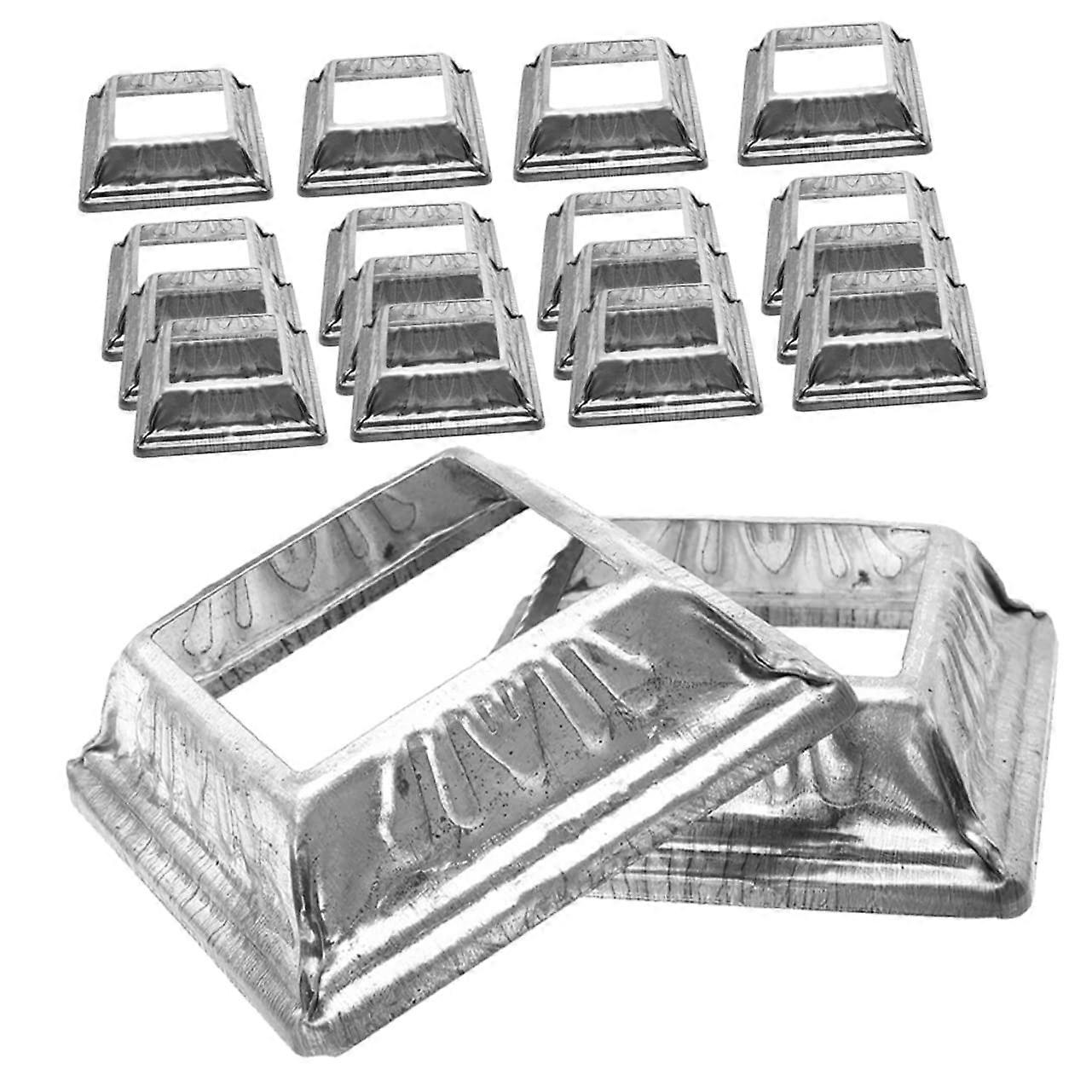 24pcs Deck Post Base Cover Galvanized Skirt for Railing Fence CorrosionResistant Support