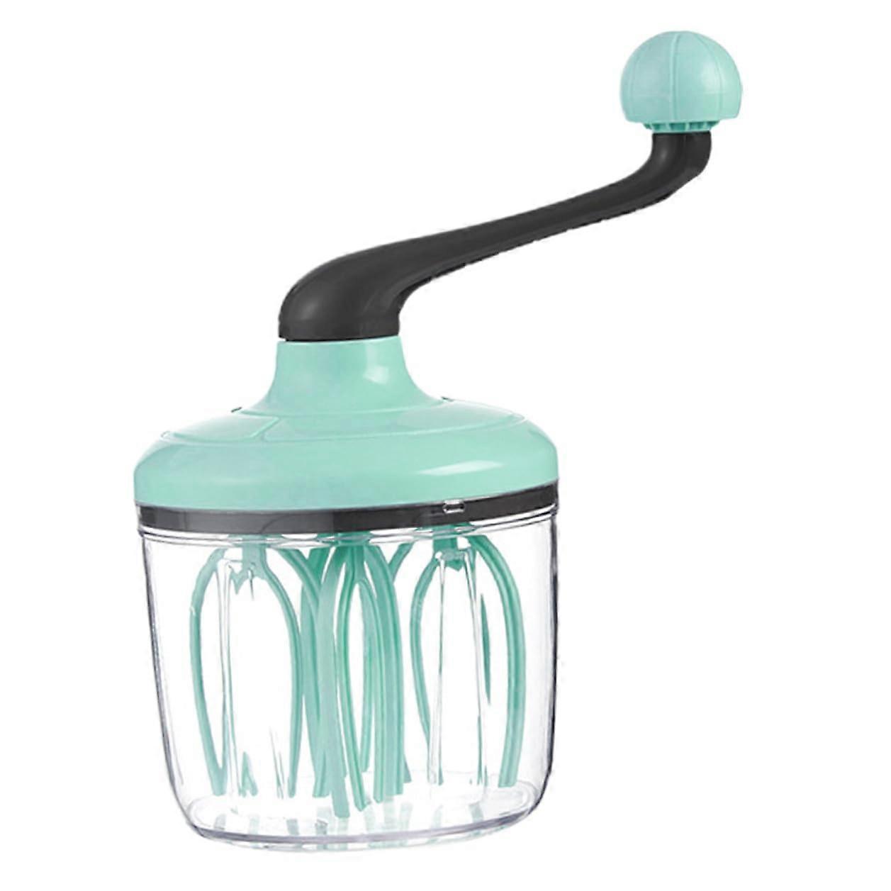 Manual Egg Whisk Handheld Egg Beater for Baking and Cooking, Ergonomic Lightweight Light Green