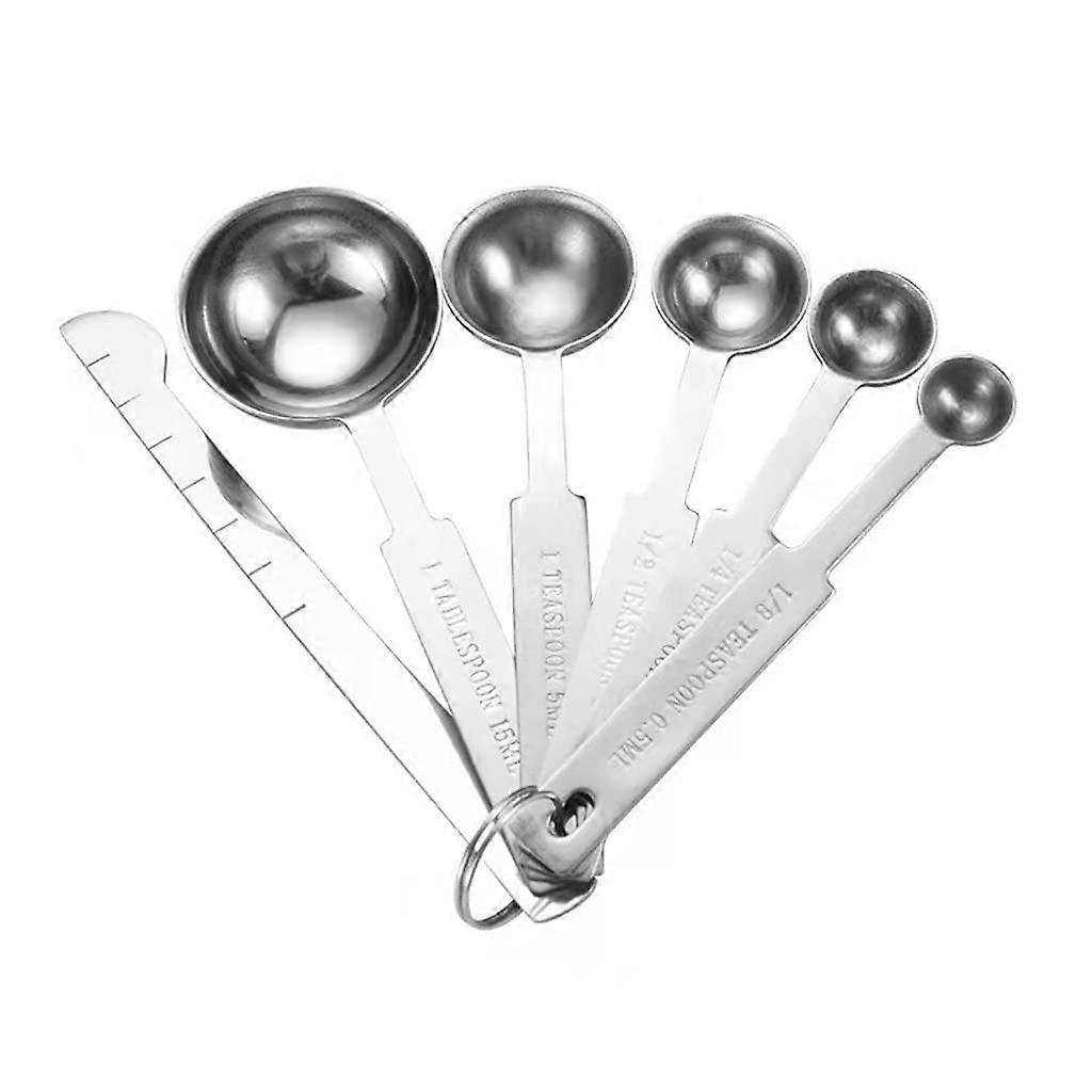 Stainless Steel Measuring Spoons Set with Long Handle, Multiple Sizes for Cooking and Baking