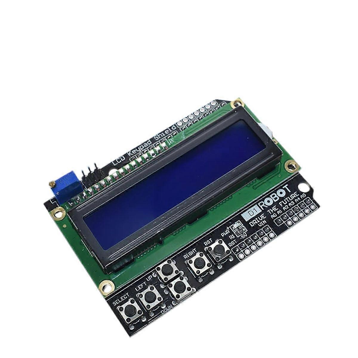 LCD Keypad Shield 1602 LCD Display for Arduino UNO ATmega328 ATmega2560 Blue Screen Reliable Module