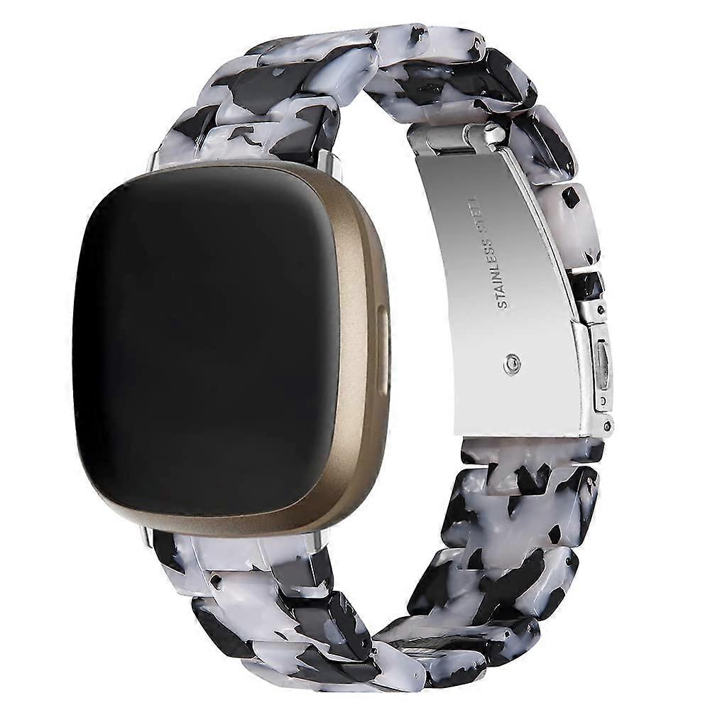 Resin Strap Compatible with Fitbit Versa, Fitbit Sense and Multiple Models, Lightweight Adjustable Fit