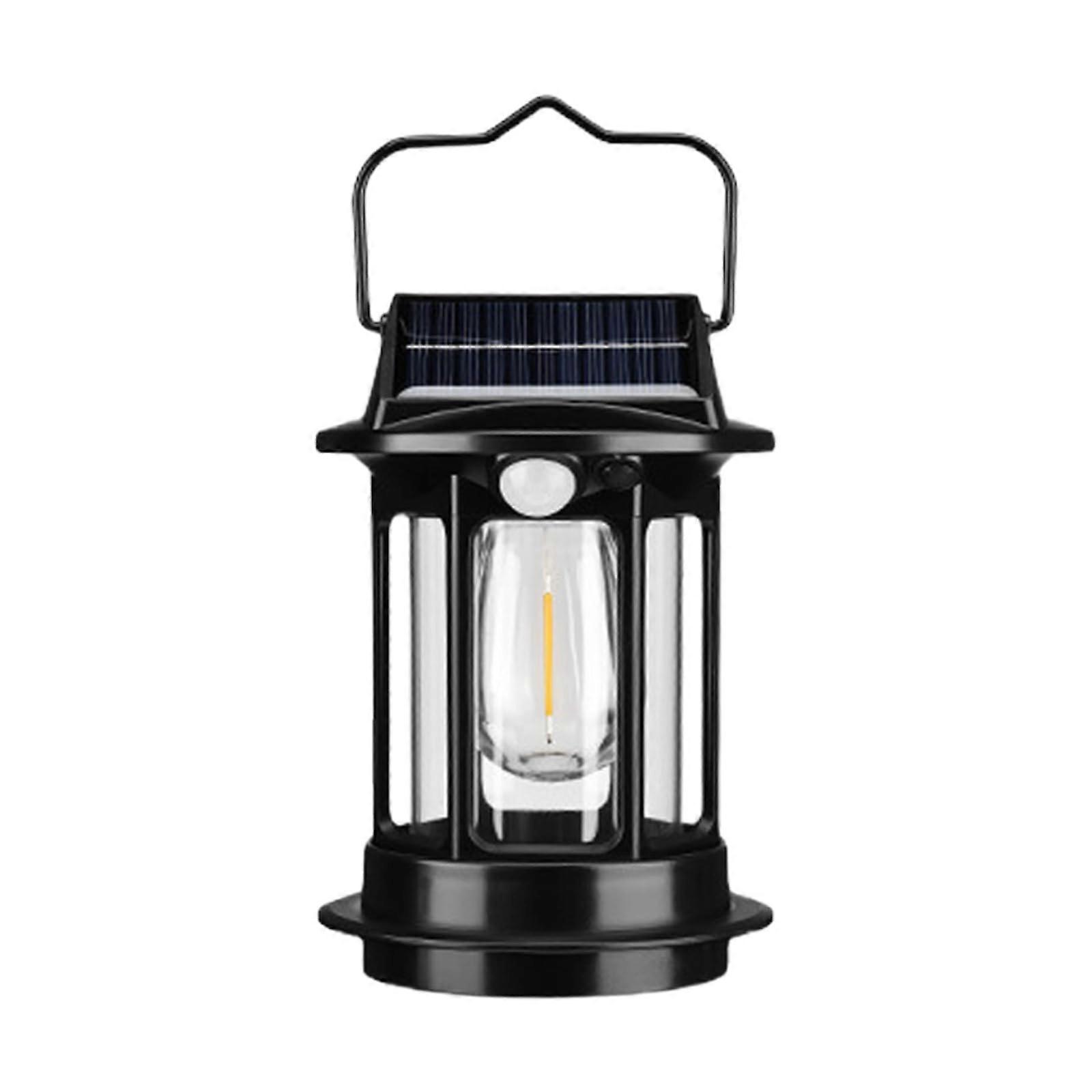 Solar LED Camping Lantern Waterproof Solar Powered Light with Rechargeable Outdoor Flashlight