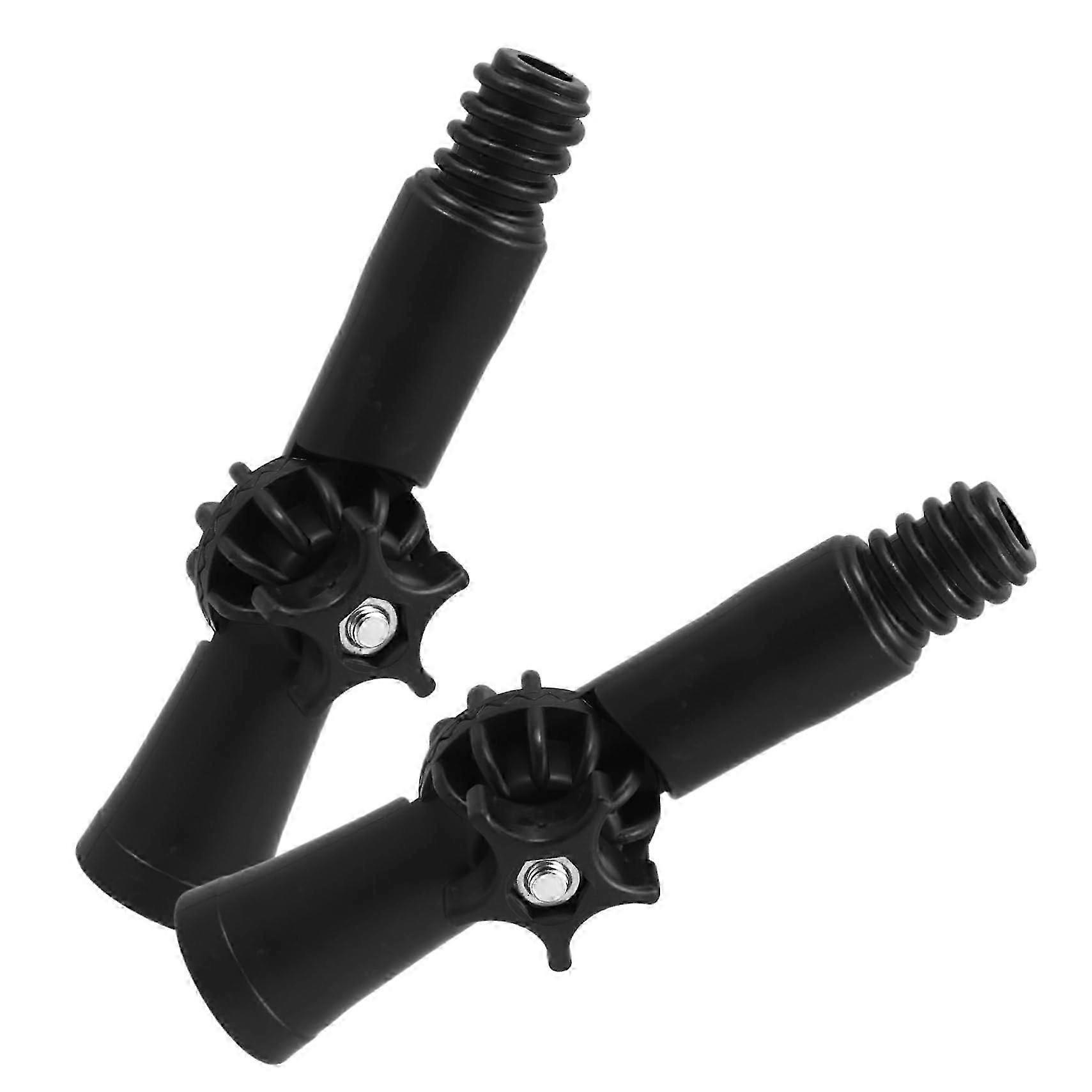 Extension Pole Adapter with Adjustable Rotation Angle and Secure Locking Knob, Black 2pcs