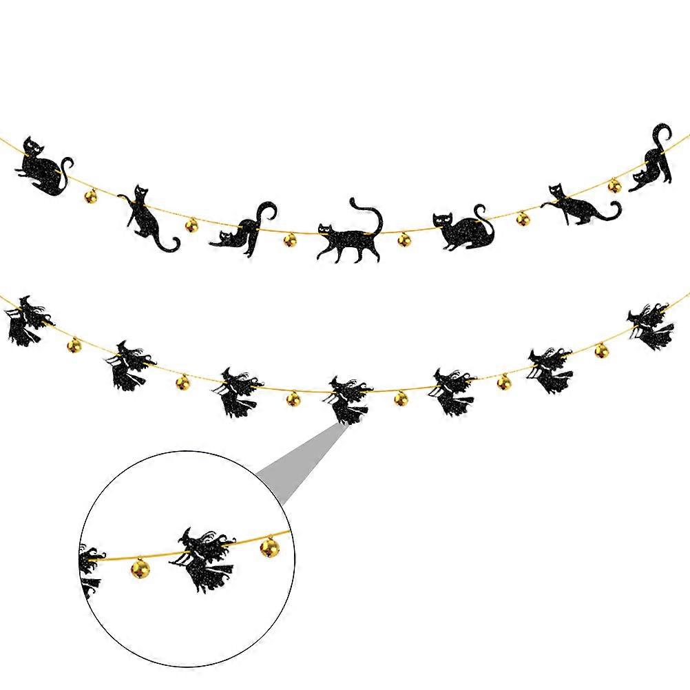 Dangling Pull Flags for Halloween Night Black 300x10x0.1cm Photo Backdrops 1Set