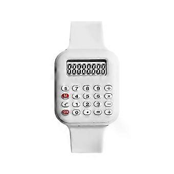 Neue elektronische Taschenrechner-Kinderuhren für Mädchen mit Gummiarmband, digitale Kinderuhr, Schul-, Schüler- und Herrenuhr