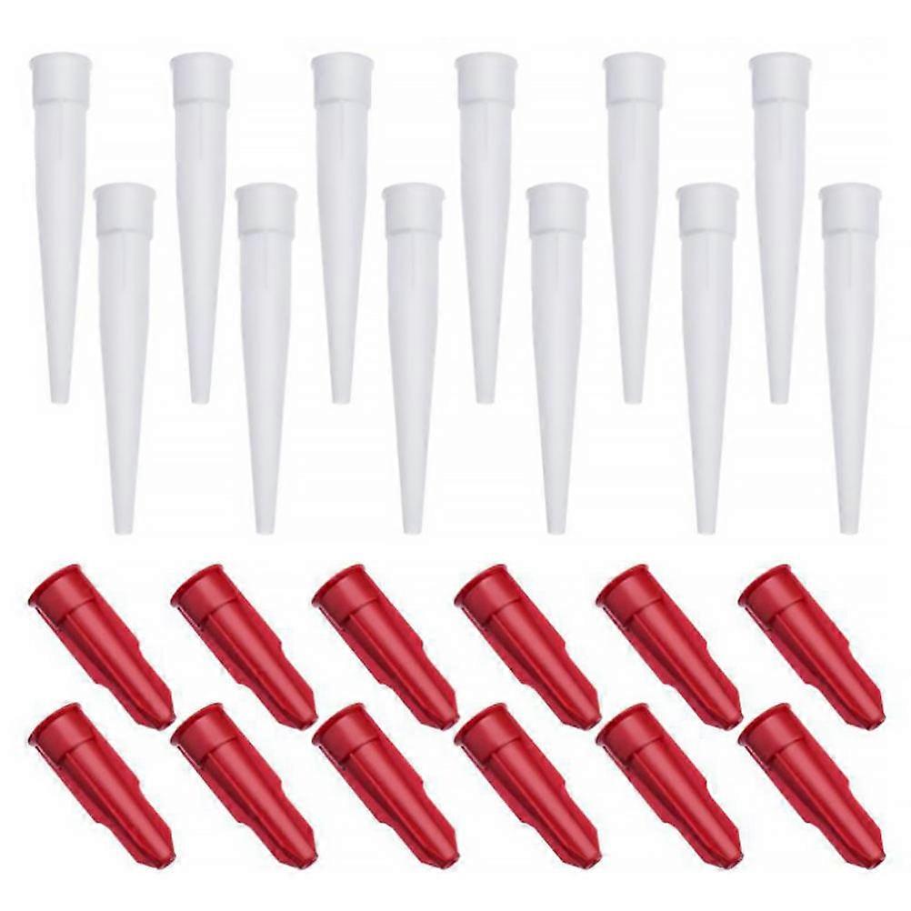 Plastic Caulking Nozzle 12Pcs Conical Practical Design For DIY Projects Construction Work Caulking