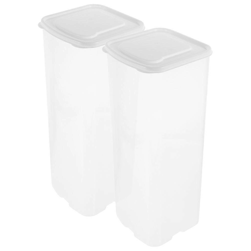 White Bread Organizer for Storage 2Pcs Plastic Bread Storage Container