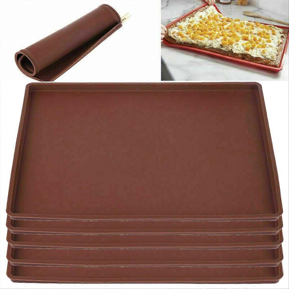 Dehydrator Trays, 5 Pack, Nonstick Silicone, Reusable for Jerky