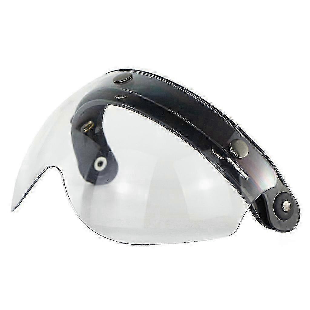 Windproof 3-Snap Visor Lens Shield for Motorcycle Helmets Flip Up Down Open Face