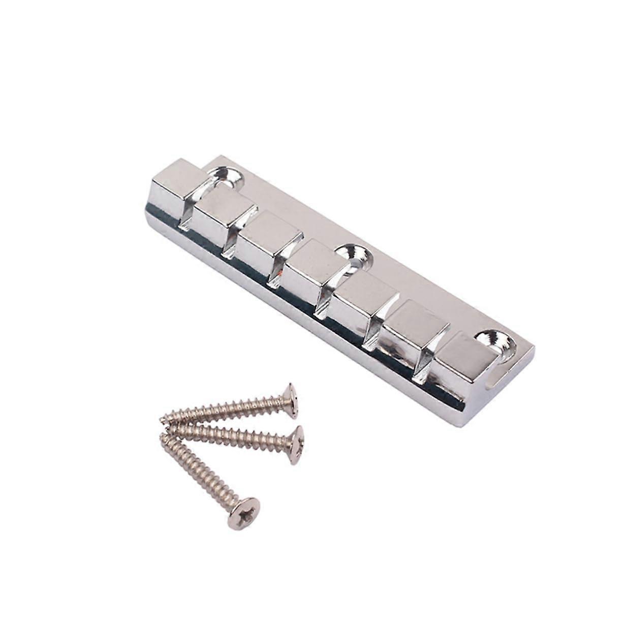 Bass Guitar Bridge Saddle 6 String Replacement Lightweight Easy Install for Reliable String Alignment