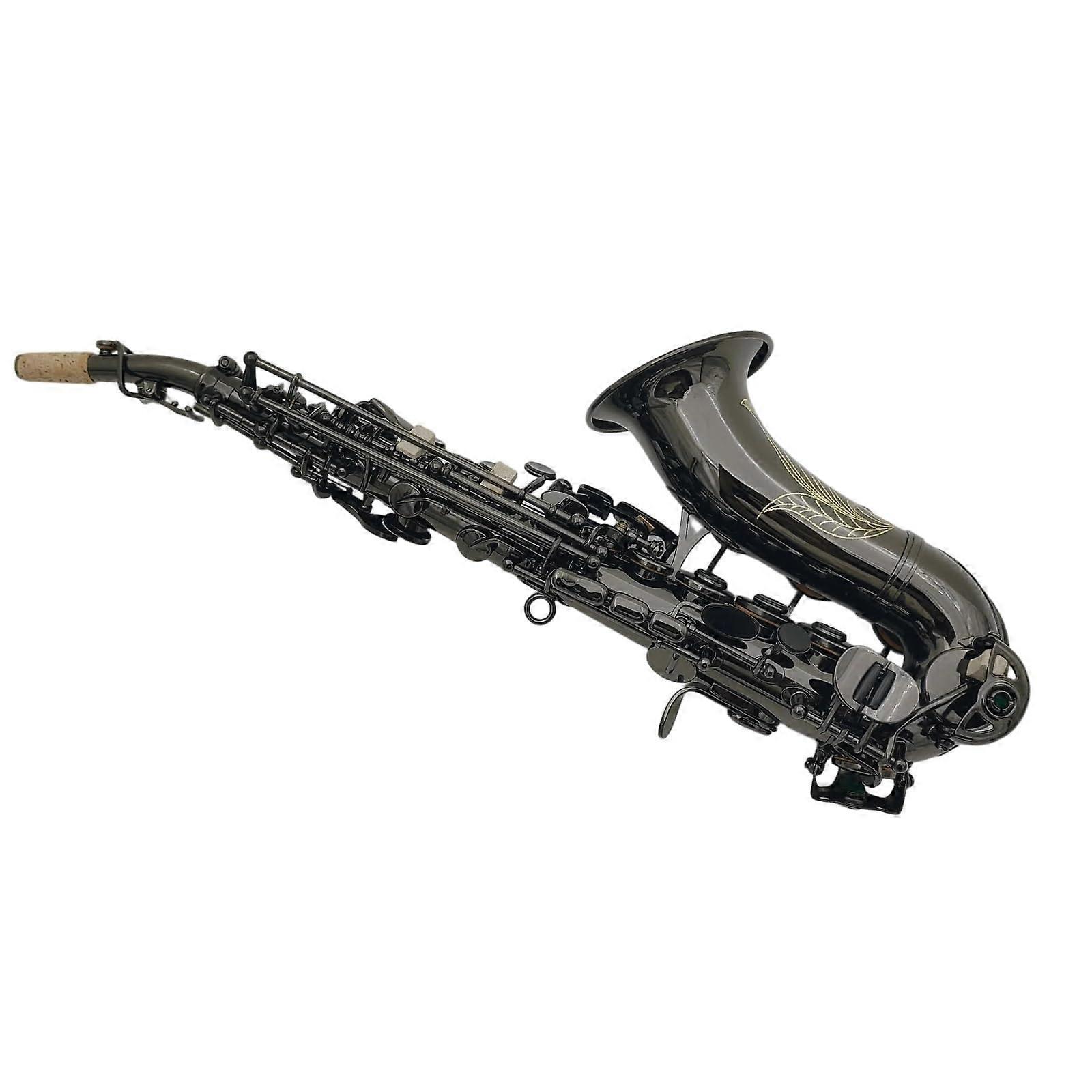 Beginner Soprano Saxophone in B Flat with Ergonomic Key Layout for Practice and Performance