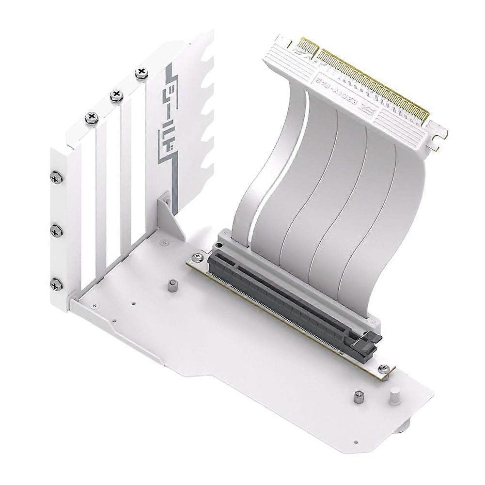 Vertical GPU Mounting Bracket w/ 15cm PCI-E 4.0 X16 Riser Cable(White No light)