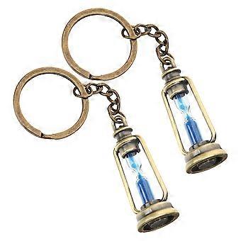 Ästhetischer Schlüsselanhänger, 2er-Set, Sanduhr-Design, Schlüsselring für Handy und Rucksack in Goldfarbe, perfekt für den täglichen Gebrauch