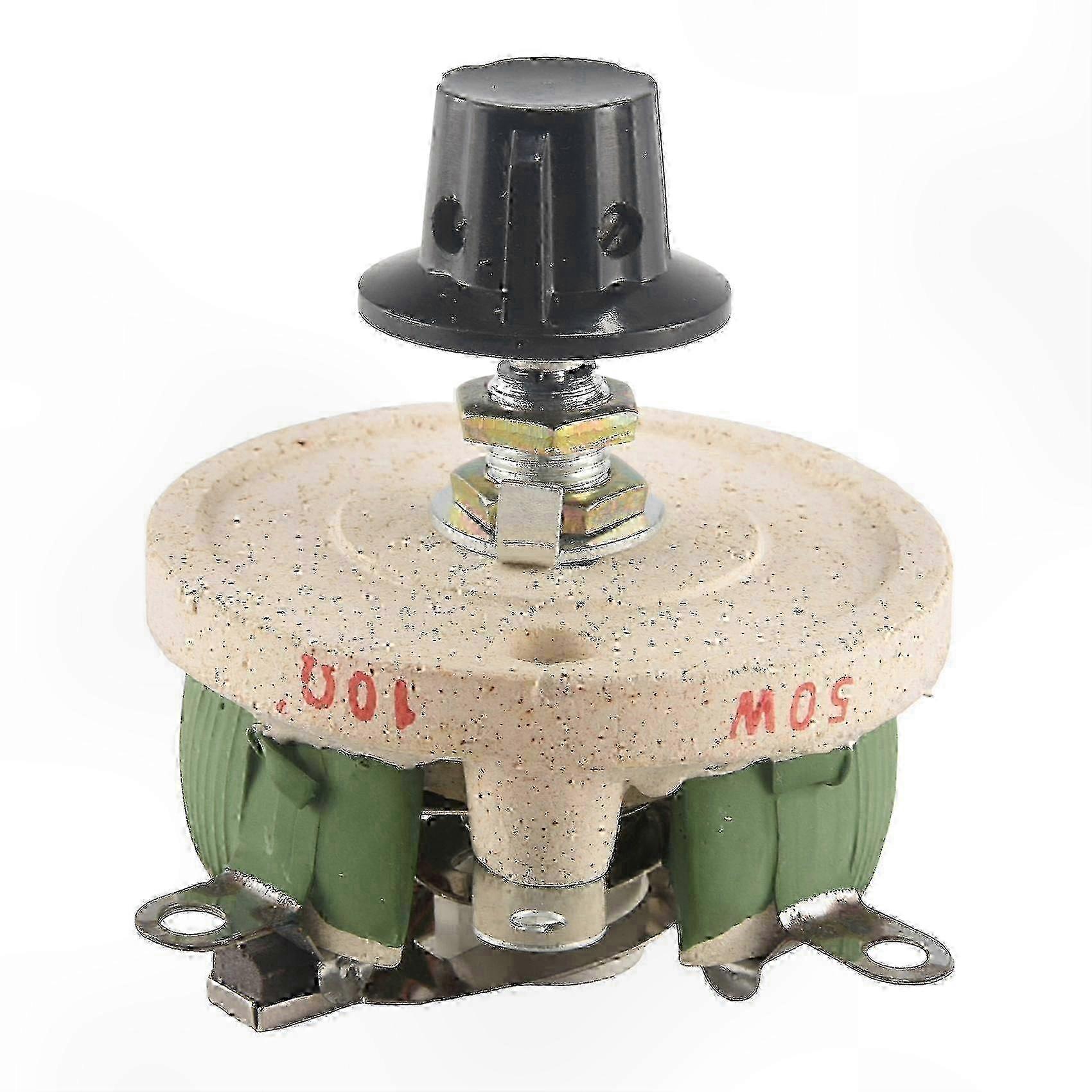 10 Ohm 50W Ceramic Variable Resistor Potentiometer Rheostat Control Component