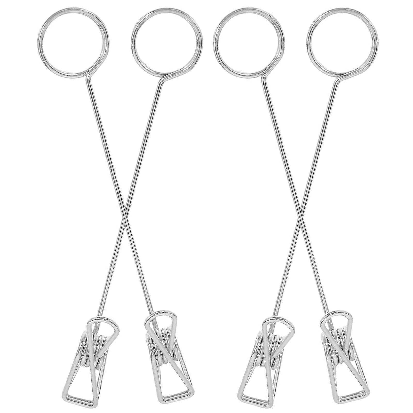 Multi-Function Metal Double Headed Card Holder Clips for Fixing Use 20Pcs