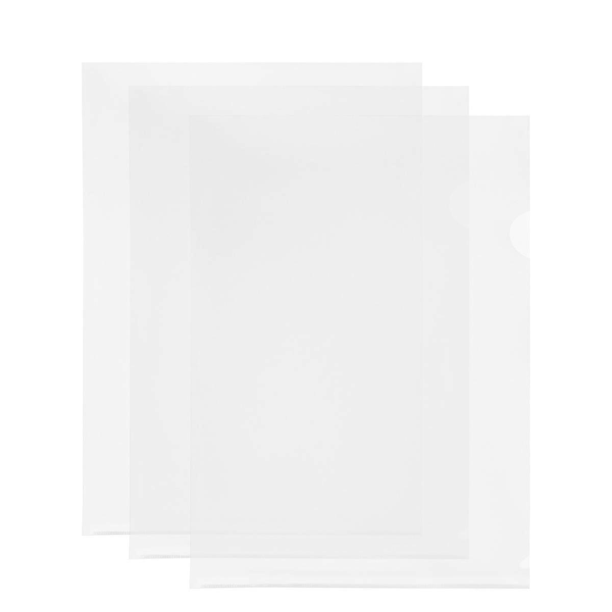 A4 File Folder L Shaped Folder for Document Storage 30Pcs White