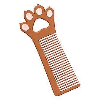 Pente de cabelo marrom em formato de pata de gato para meninas, 2 peças, portátil, em liga de zinco.