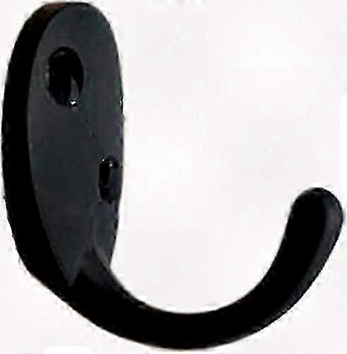 Black Wall-Mounted Alloy Coat Hook compatible with Bathroom & Kitchen, 29.5cm
