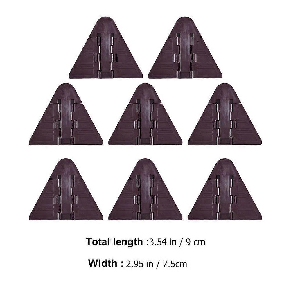 Window Protective Lock ABS Coffee for Door Security 8Pcs Pack