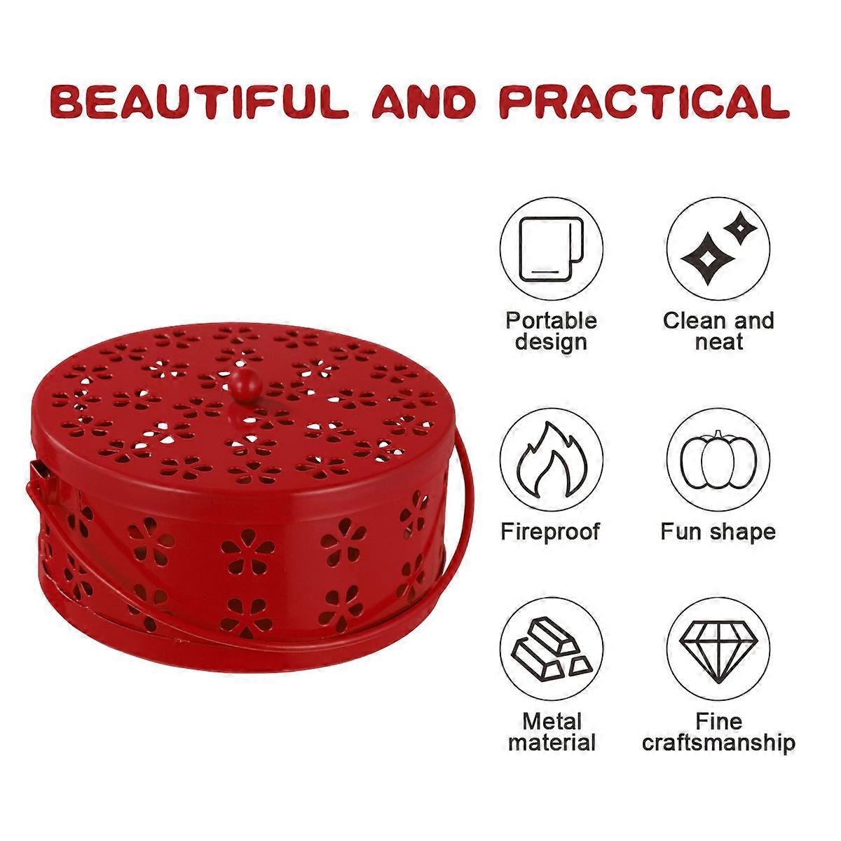 Red Metal Holder Box for Use