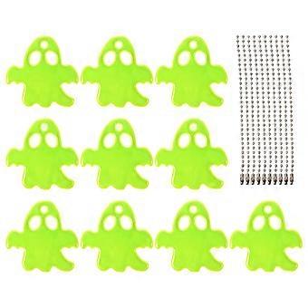 Pendentifs réfléchissants d'Halloween en forme de fantôme (lot de 10)