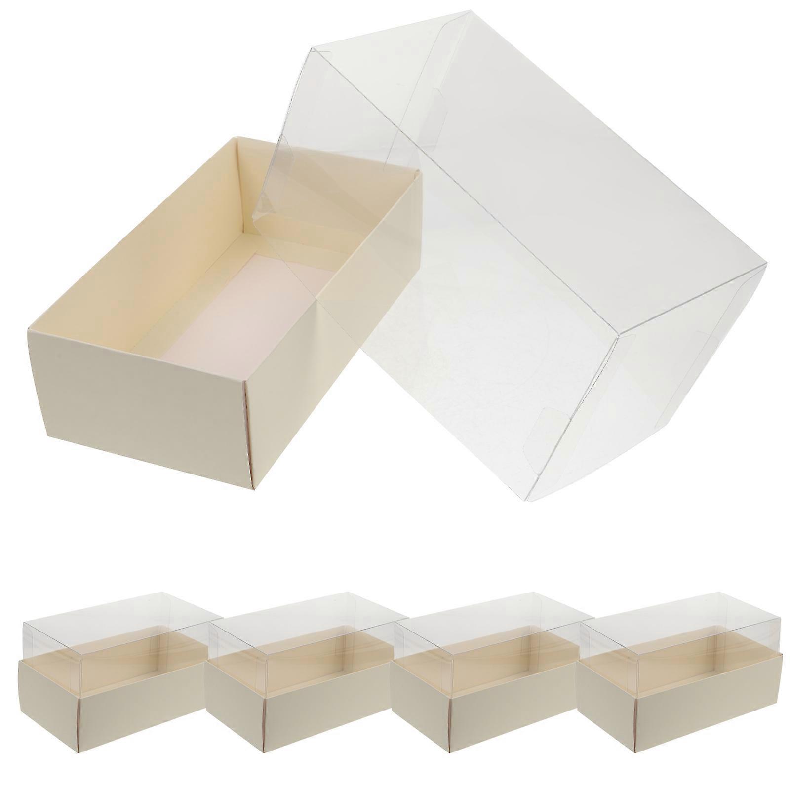 Macaron Boxes Cake Storage Boxes for Daily Use 5Pcs Multi-Color Pet Packaging