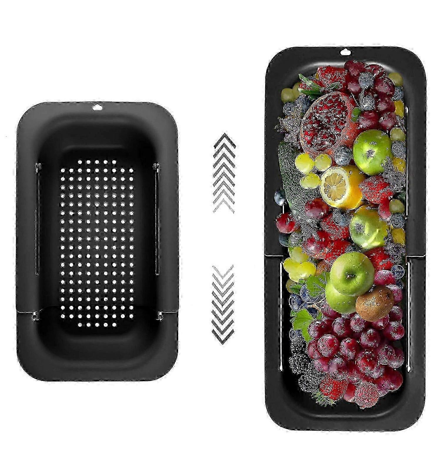Kitchen Strainer & Colander Set - Adjustable Sink Strainers for Efficient Draining