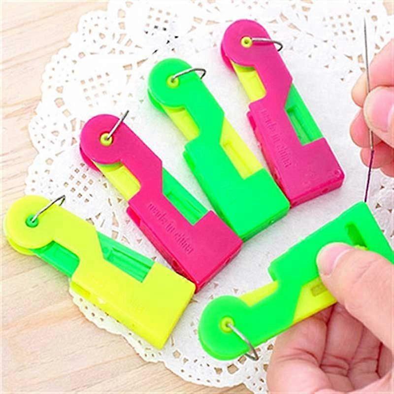 5pcs New Sewing Needle Threader Thimble Thread Tool Threader Elderly Guide Easy Device Automatic Thread Sewing Supplies