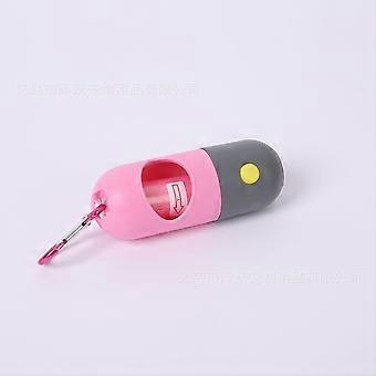 Pink LED Poop Bag Dispenser - Waste Carrier with Light (1-Piece)