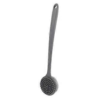 Brosse de dos pour douche avec long manche, brosse corporelle en silicone pour un massage exfoliant doux
