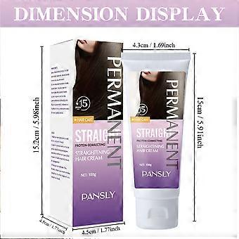 Keratin Hair Straightening Cream, Smooth and Silky Treatment for All Hair Types, 100g