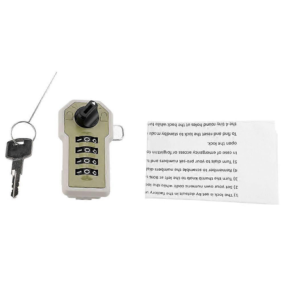 4 Digit Code Combination Cam Cabinet Convenient Password Security Coded Lock with Key