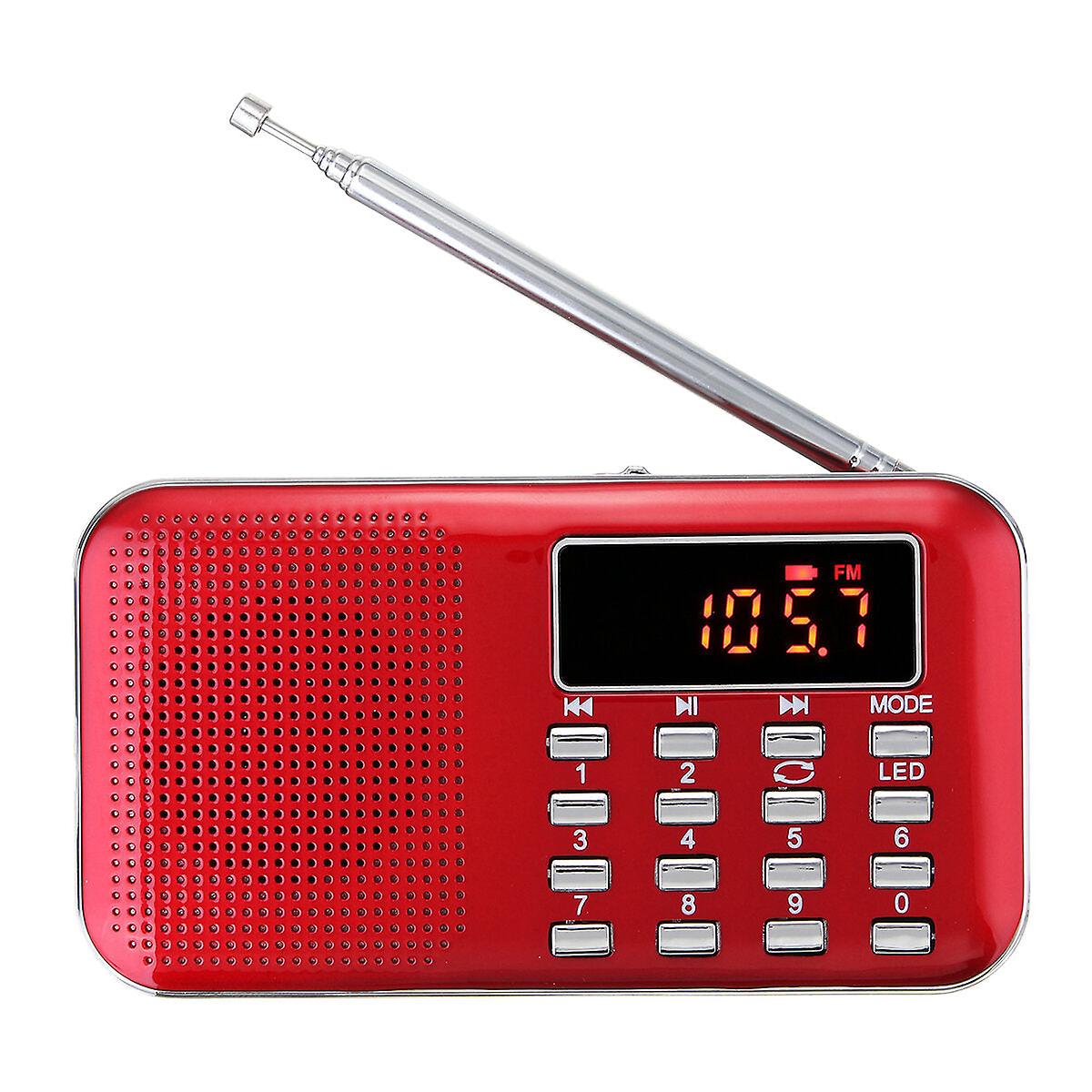 Fm Am Radio Digital Lcd Supper Bass Mini Speaker Aux Usb Tf Led Light
