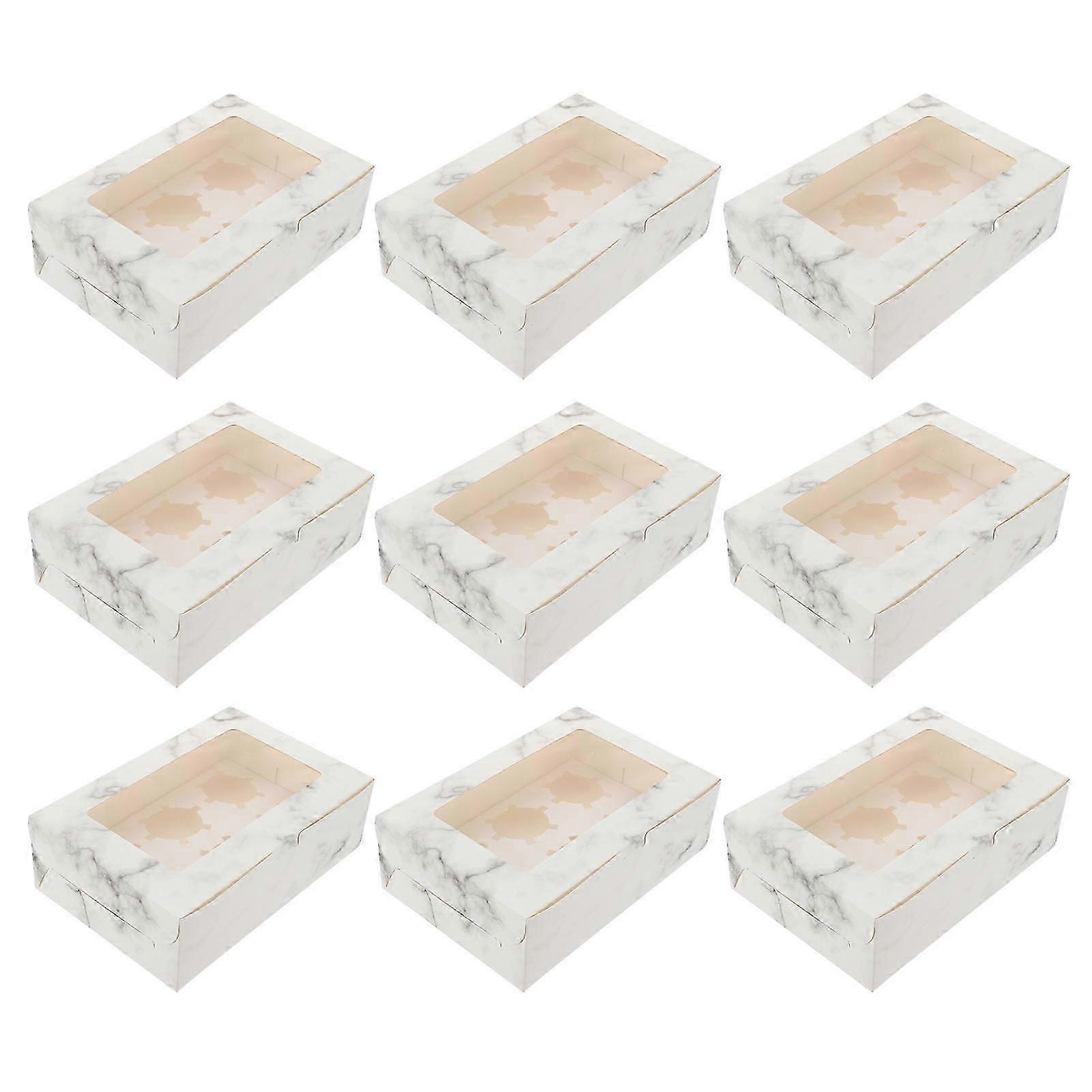 Cupcake Storage Box with Window for Storage 20Pcs Paper Boxes