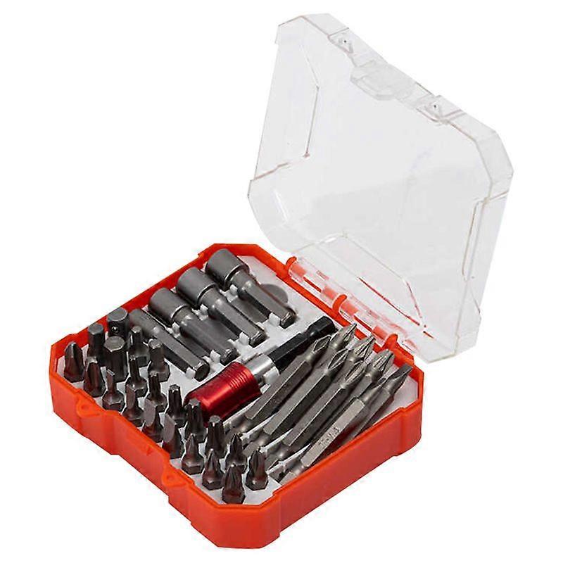 34Pcs Screwdriver Bit Set, Phillips, Slotted & Hex Bits for Electric Tools