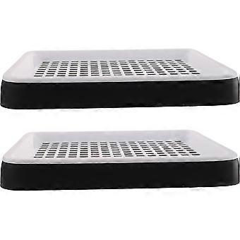 Pet Cleaning Supplies Small Pet Toilet Rabbit Litter Box 2Pcs Black
