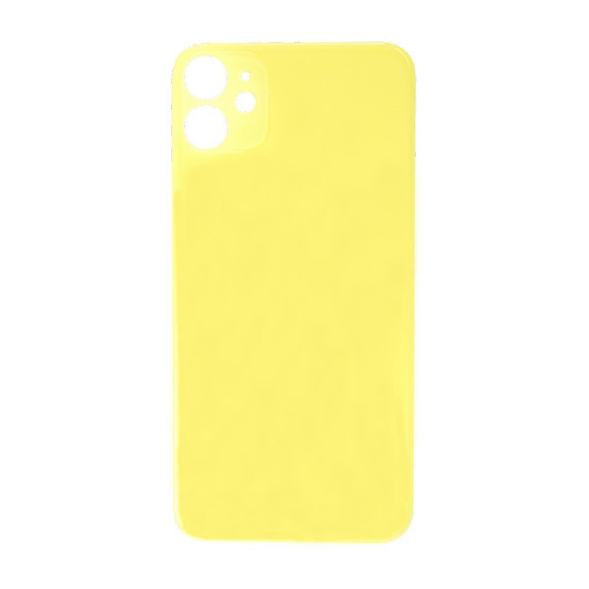 Glass Back For iPhone 11 Plain in Yellow