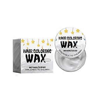 Temporary Light Gray Hair Color Wax for Kids and Adults, Instant Washable Hair Dye for Cosplay and Parties, Safe NonToxic Styling