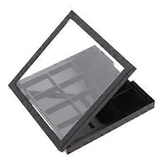 12-Compartment Empty Eyeshadow Palette - Reusable Travel Makeup Organizer for Easy Color Selection