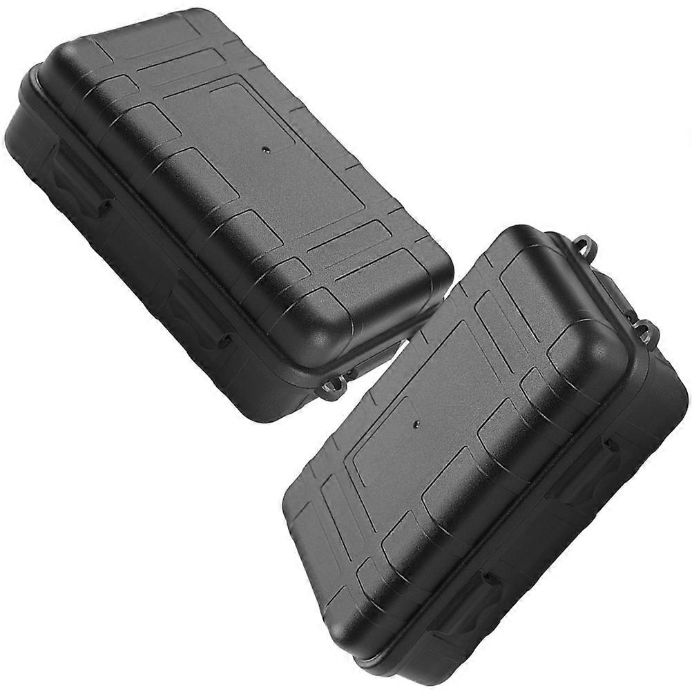 2pcs Survival Storage Box Solid Outdoor Shockproof Pressure-proof Survival Cases