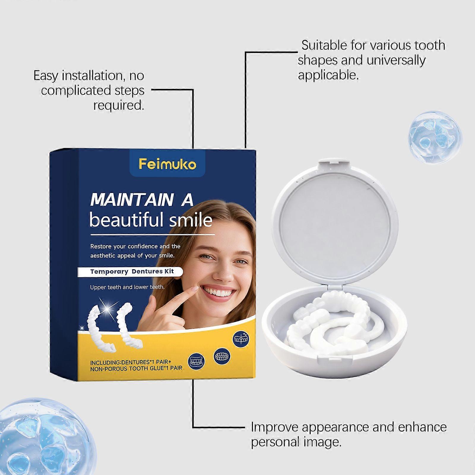 Feimuko Adjustable Snap-On Dentures