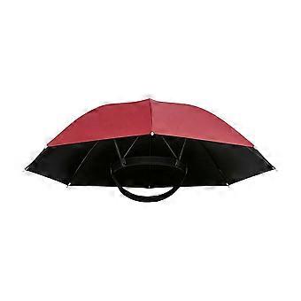 Freihändiger Regenschirmhut 70 cm Sonnen- und Regenschirm mit UV-Unterseite zum Angeln, Gärtnern und Spazierengehen