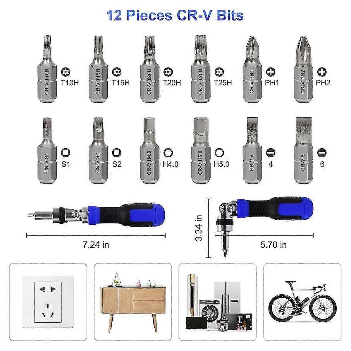 Ratchet Screwdriver 13-In-1 Multi Screwdriver Tool