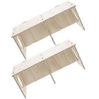 Wooden Hamster House Hamster Hideout for 4Pcs Durable Khaki Design