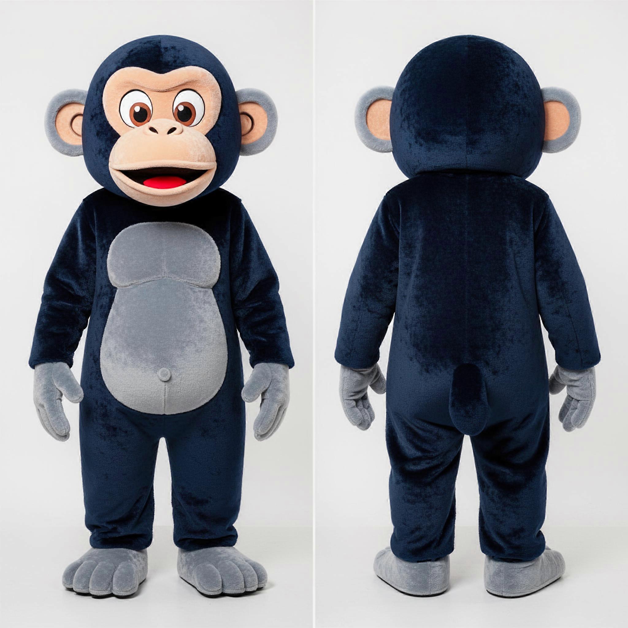 MASTICOT Navy Velvety Chimpanzee Mascot