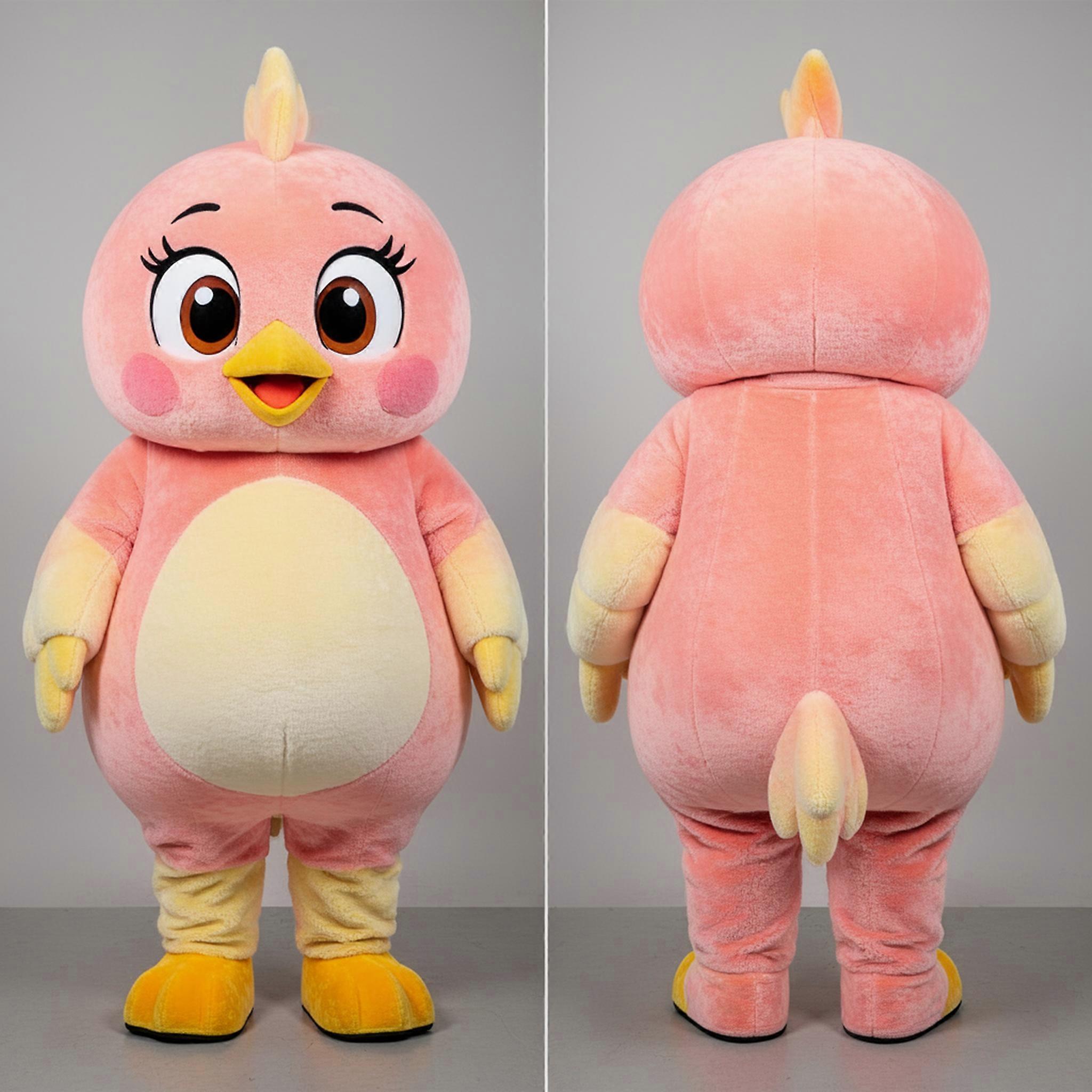 MASTICOT Peach Gold Feathered Canary Mascot