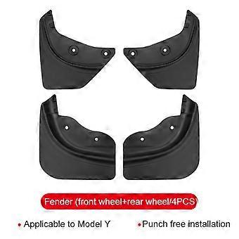 For Tesla Model Y 2020-2022 Soft TPE MudFlaps Upgrade New PP+TPE Car Wheel Mud Flaps Splash Guards 4PCS Invisible Mud Fenders