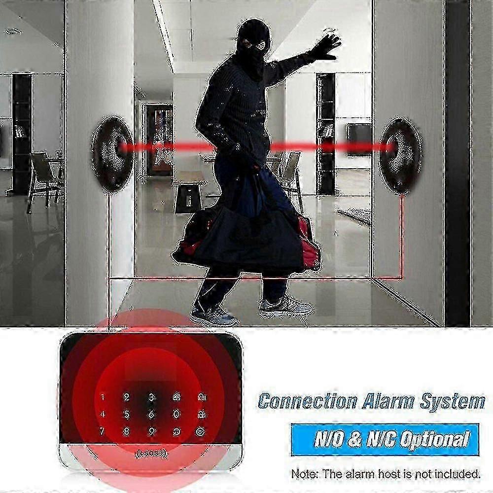 Automatic infrared beam detector for home security alarm system - 2pcs